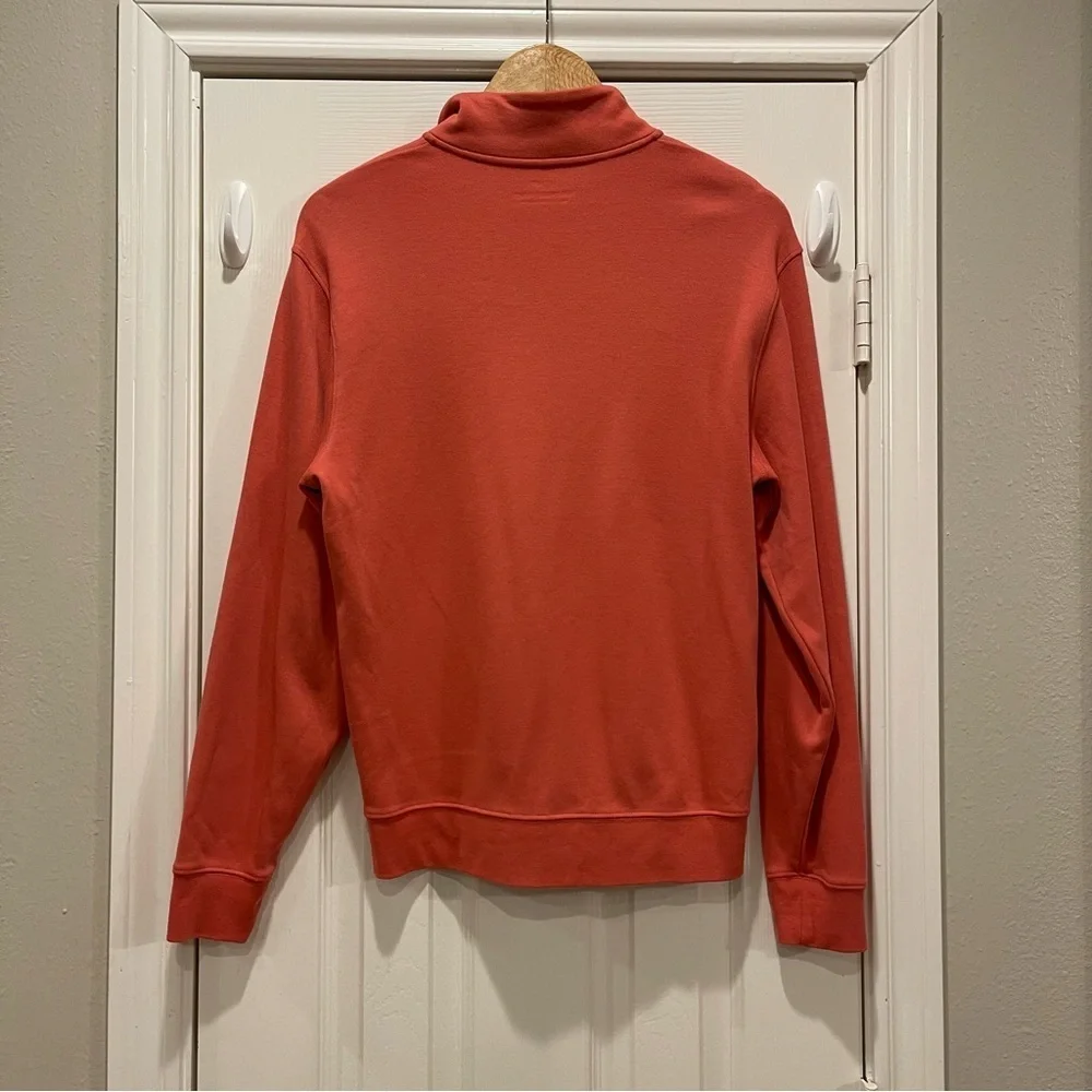 Vineyard Vines Saltwater 1/4 Zip Women’s S Coral  Pullover Sweatshirt Pima Whale - Picture 2 of 9